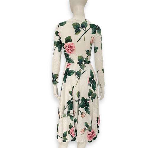Tropical Rose Print Long Dress 36 Multi-colour Ready-To-Wear in Viscose CL2603-19908 2