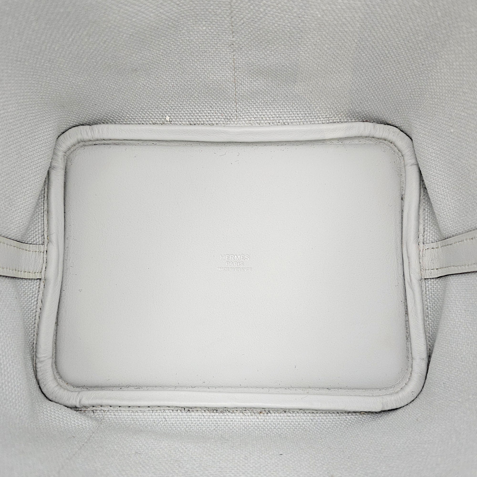 Picotin Pocket 18 Gris platine in Swift/Toile Palladium hardware