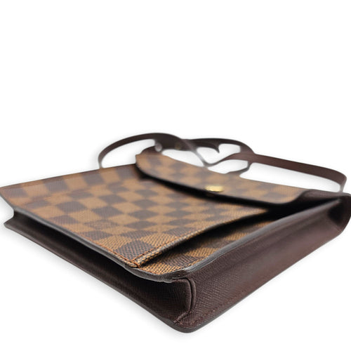 Damier Ebene Pimlico Brown Shoulder Bag in Canvas Gold hardware CL2603-19913 10