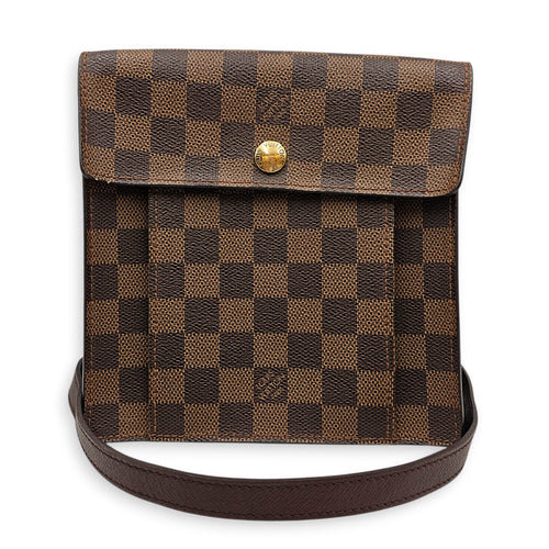 Damier Ebene Pimlico Brown Shoulder Bag in Canvas Gold hardware CL2603-19913 11