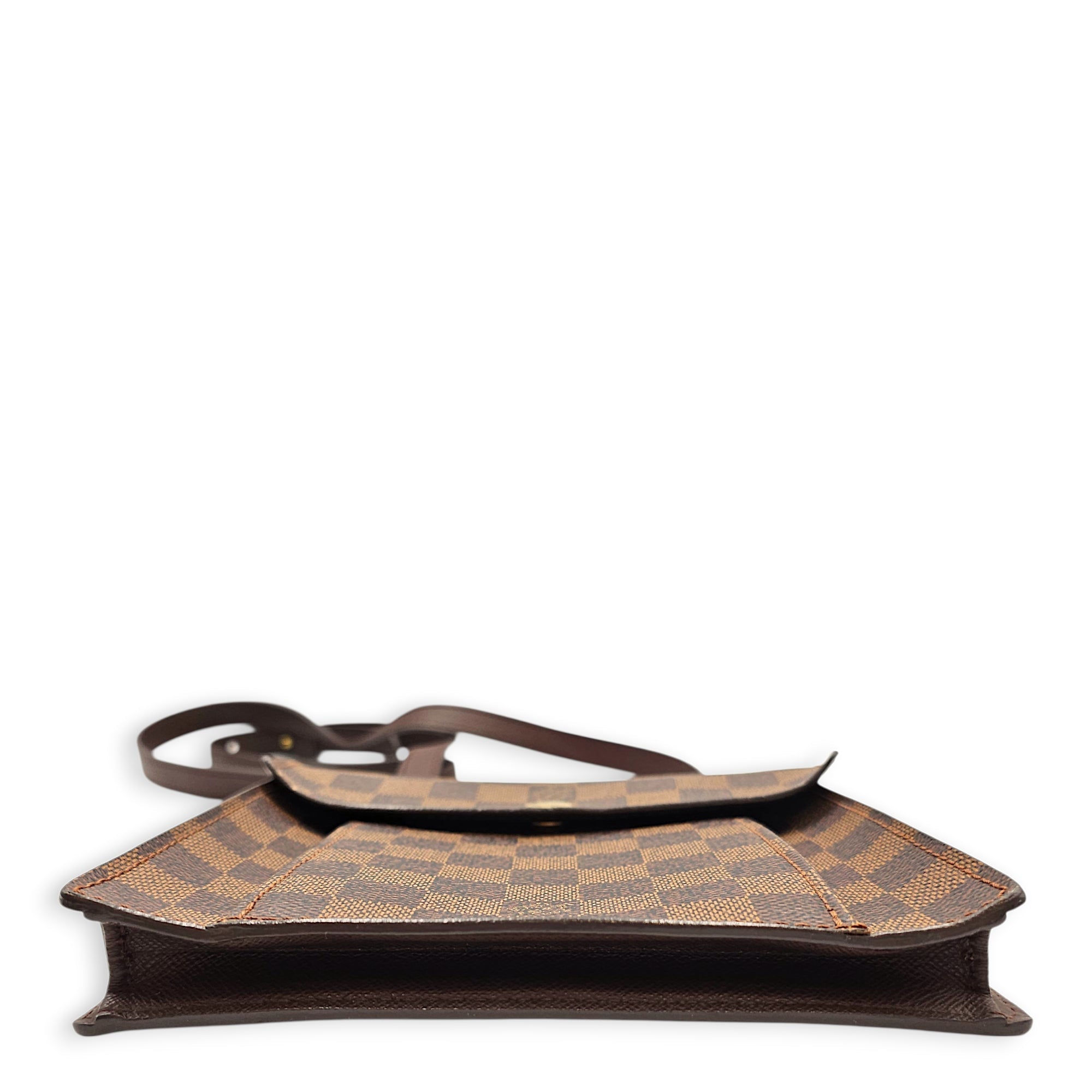 Damier Ebene Pimlico Brown Shoulder Bag in Canvas Gold hardware CL2603-19913 5