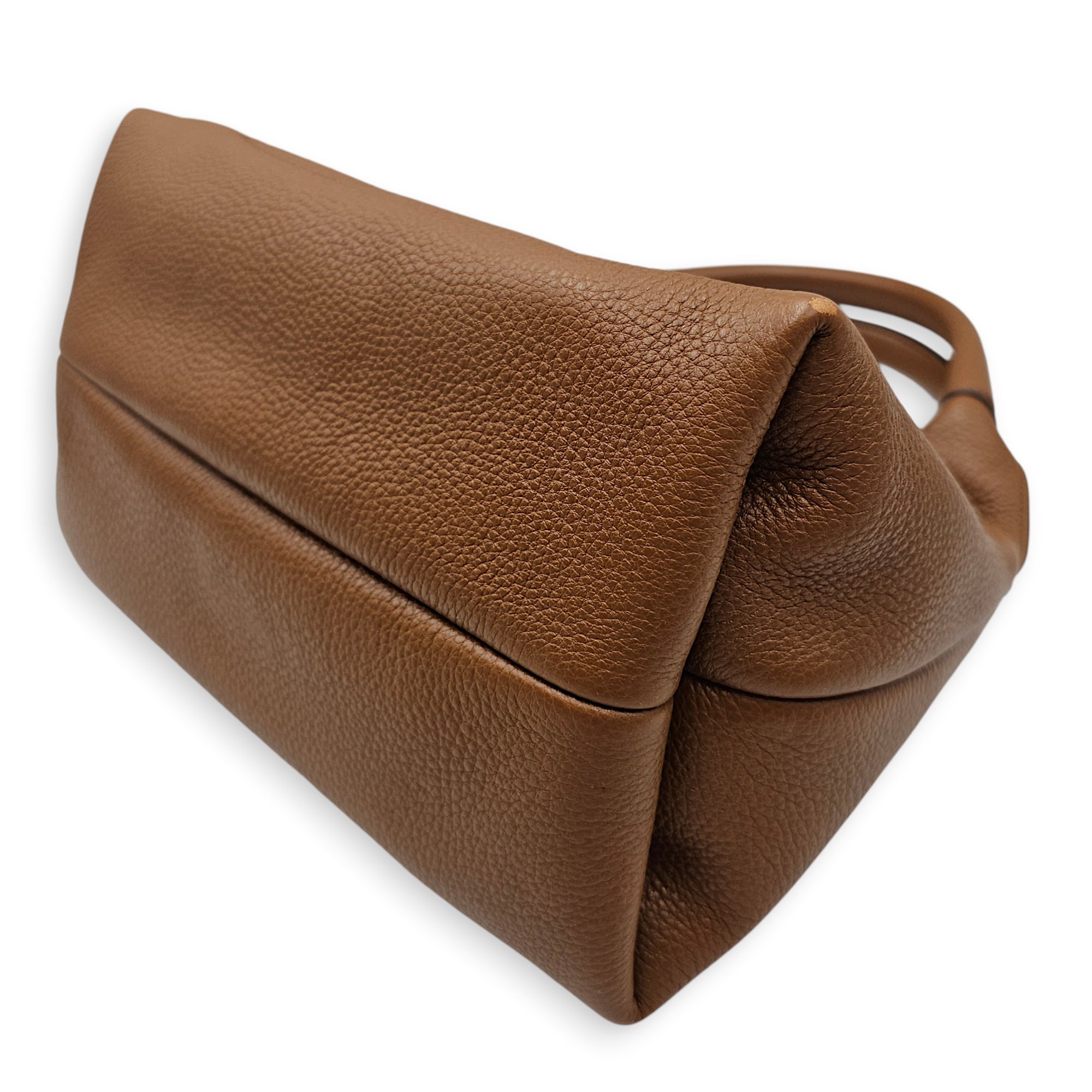 Softbit Medium Brown Shoulder Bag in Calfskin Gold hardware CL2603-19919 8