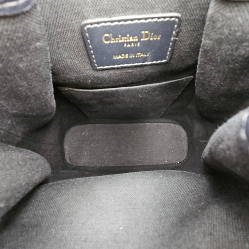 C’est Bucket Oblique Jacquard Medium Blue Shoulder Bag in Canvas Gold hardware CL2603-19930 6