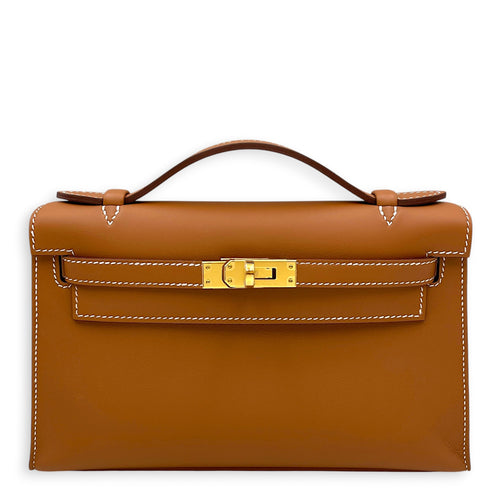 Kelly Pochette Gold in Swift Gold hardware