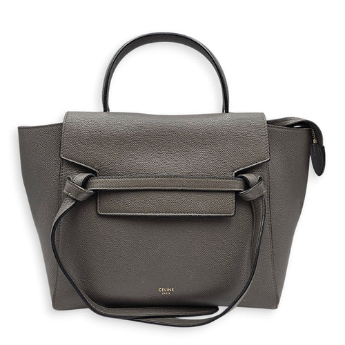 Belt Micro Grey Shoulder Bag in Calfskin Gold hardware CL2603-19942 1