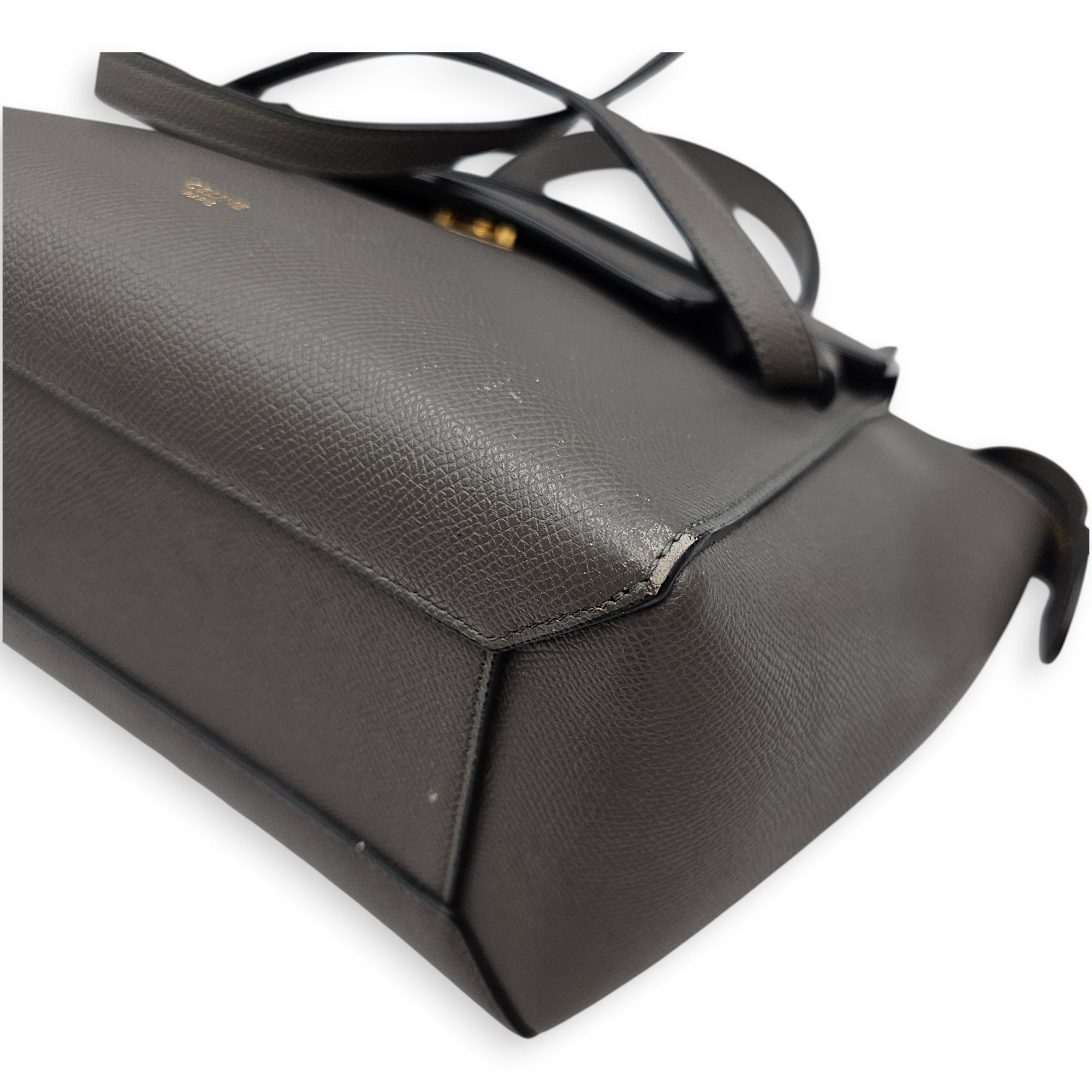 Belt Micro Grey Shoulder Bag in Calfskin Gold hardware CL2603-19942 11