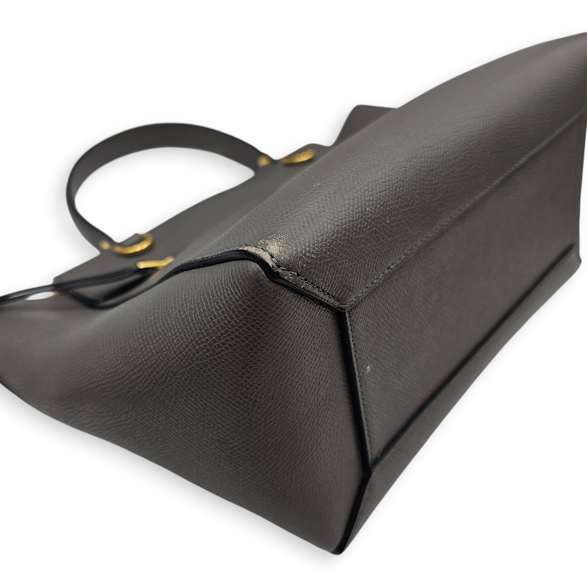 Belt Micro Grey Shoulder Bag in Calfskin Gold hardware CL2603-19942 13