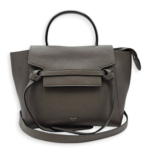 Belt Micro Grey Shoulder Bag in Calfskin Gold hardware CL2603-19942 14