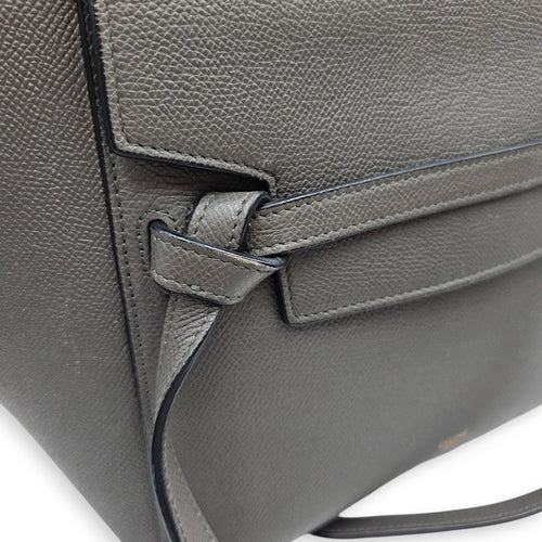 Belt Micro Grey Shoulder Bag in Calfskin Gold hardware CL2603-19942 9