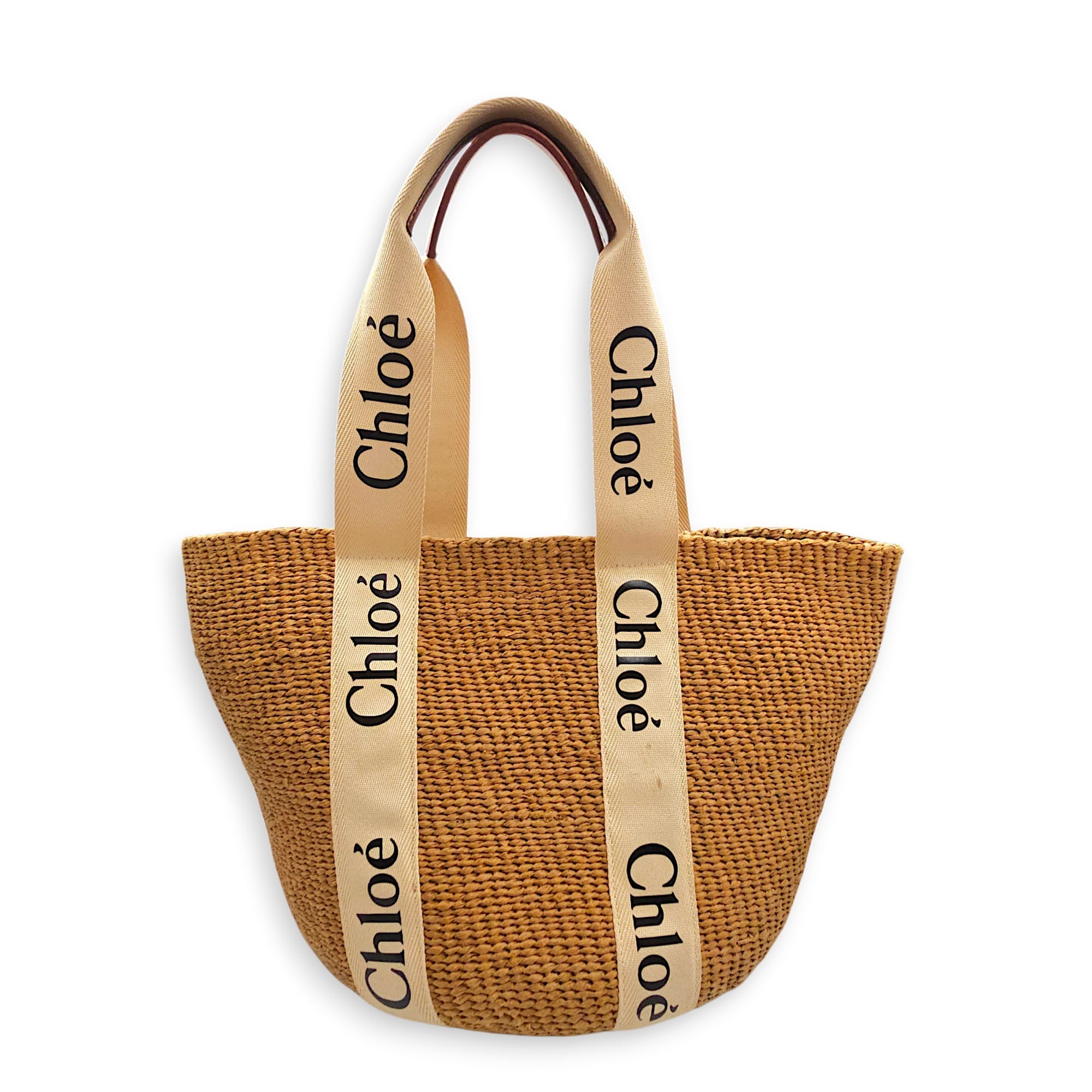 Woody Basket Large Brown Shoulder Bag in Raffia CL2603-19943 2