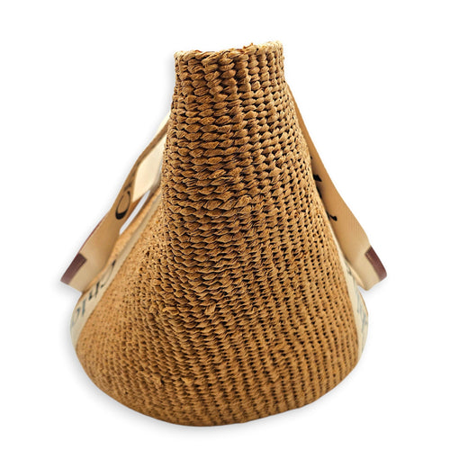 Woody Basket Large Brown Shoulder Bag in Raffia CL2603-19943 4