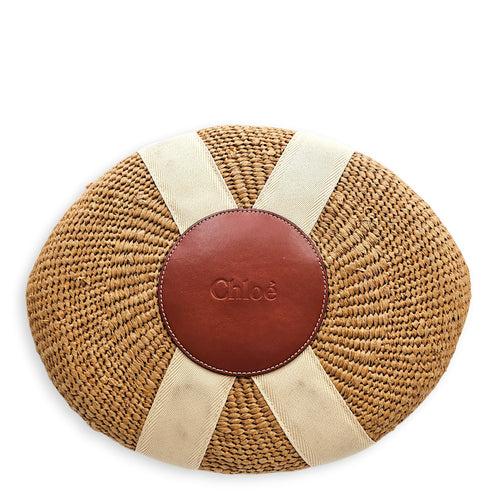 Woody Basket Large Brown Shoulder Bag in Raffia CL2603-19943 5