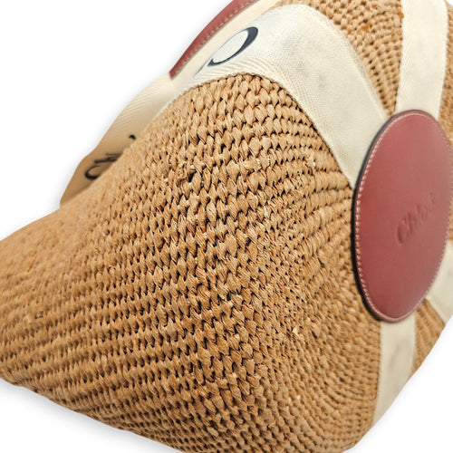 Woody Basket Large Brown Shoulder Bag in Raffia CL2603-19943 8