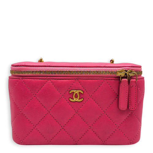Vanity Case Pink Crossbody Bag in Lambskin Gold hardware CL2603-19945 1