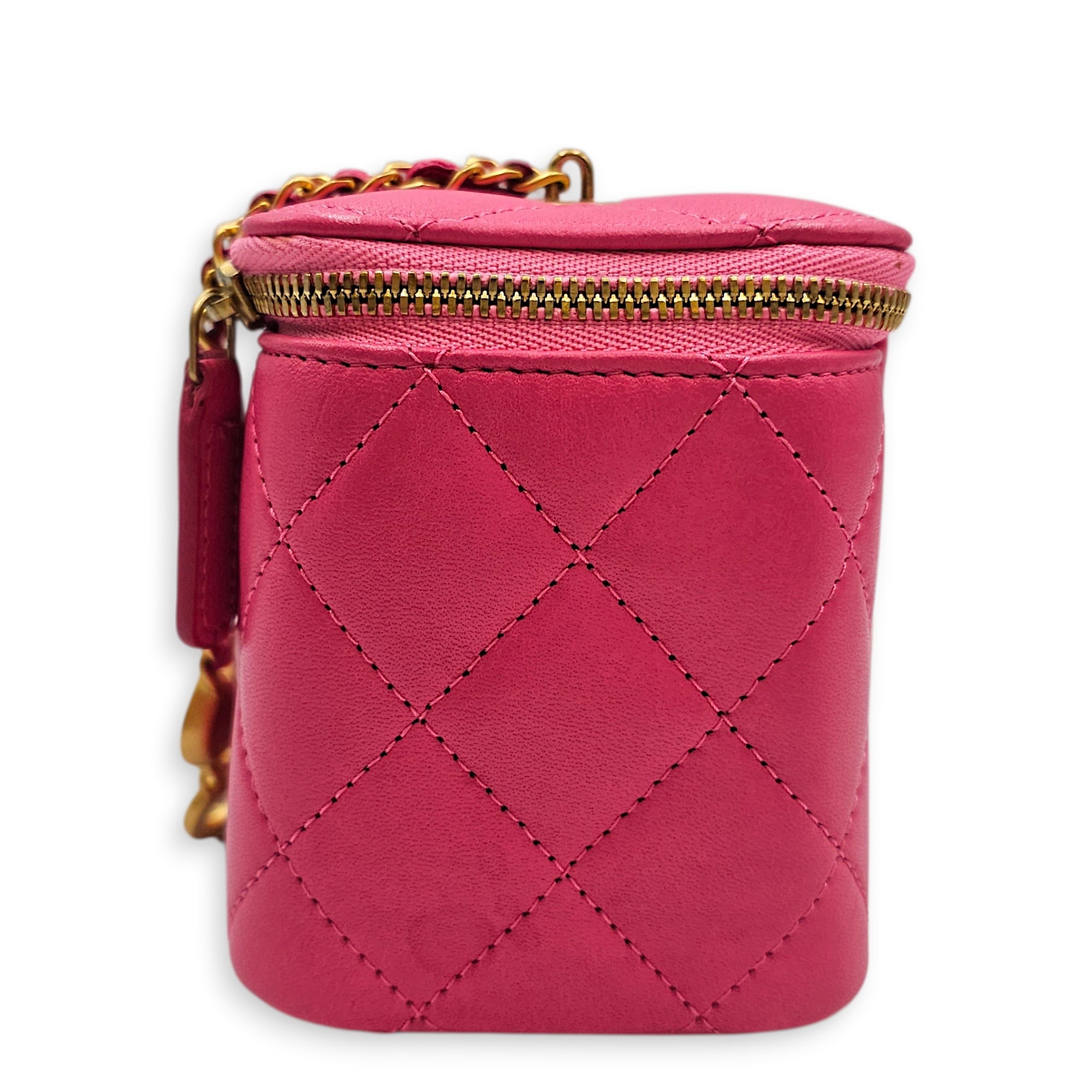 Vanity Case Pink Crossbody Bag in Lambskin Gold hardware CL2603-19945 4