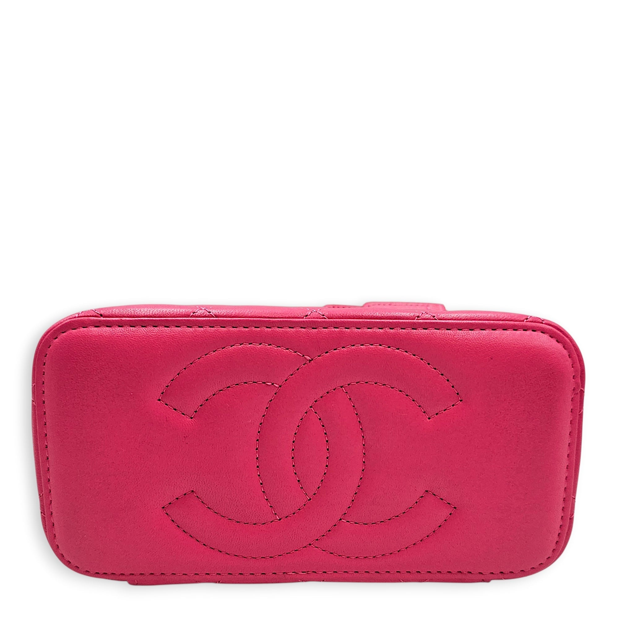 Vanity Case Pink Crossbody Bag in Lambskin Gold hardware CL2603-19945 5