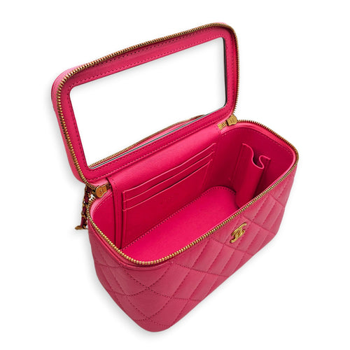 Vanity Case Pink Crossbody Bag in Lambskin Gold hardware CL2603-19945 7