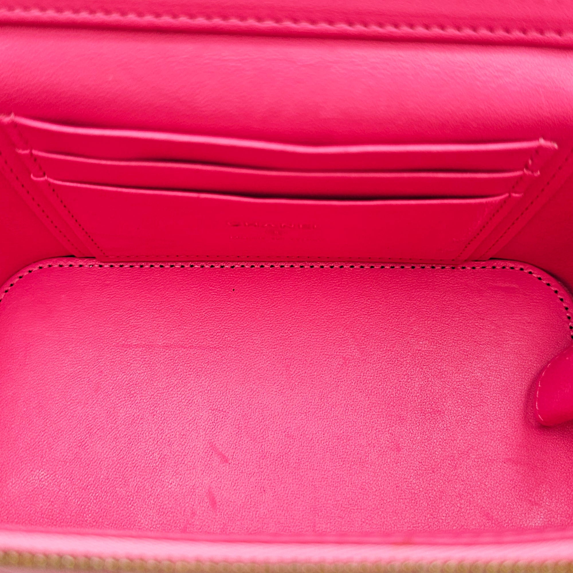 Vanity Case Pink Crossbody Bag in Lambskin Gold hardware CL2603-19945 8