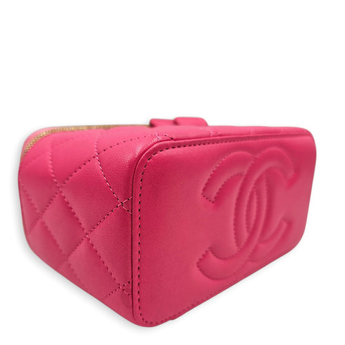 Vanity Case Pink Crossbody Bag in Lambskin Gold hardware CL2603-19945 6