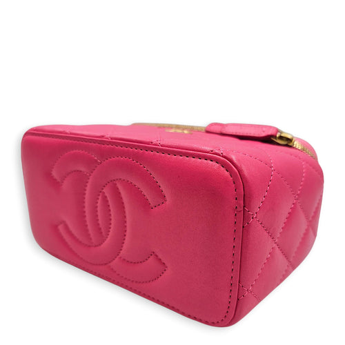 Vanity Case Pink Crossbody Bag in Lambskin Gold hardware CL2603-19945 9