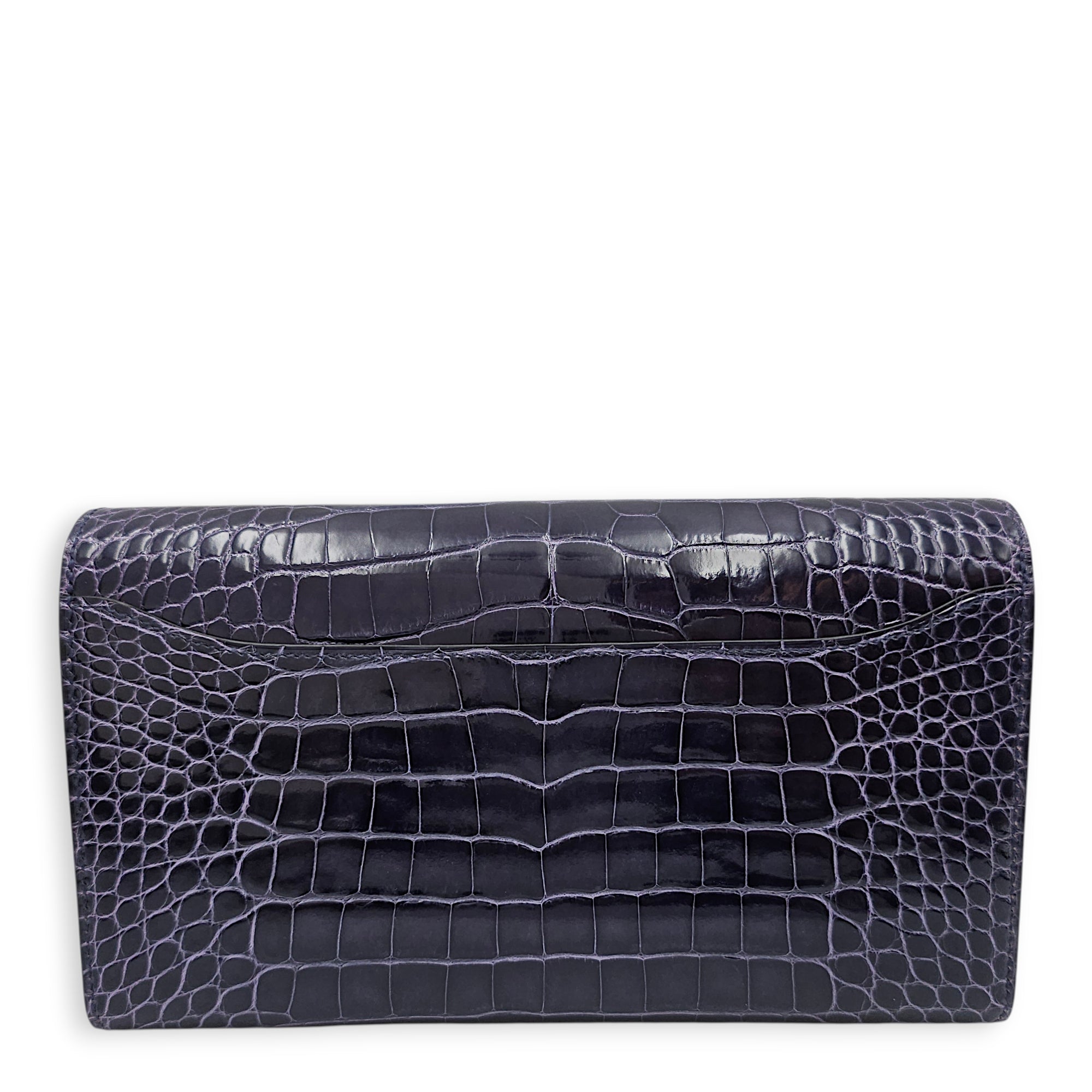Constance Blue Encre in Shiny Alligator Gold hardware