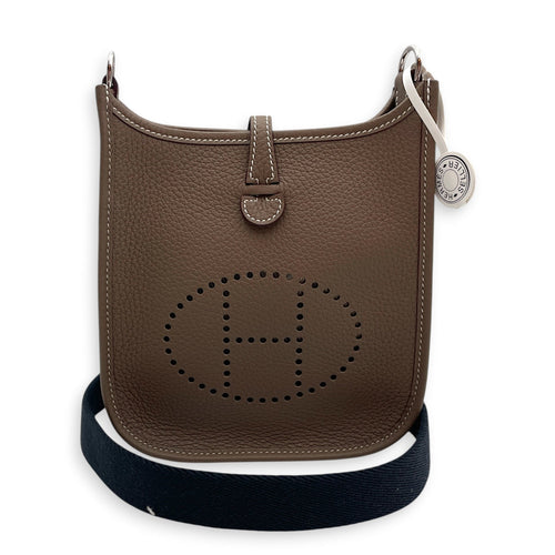 Evelyne Mini Etoupe in Clemence Palladium hardware CL2603-19959 3
