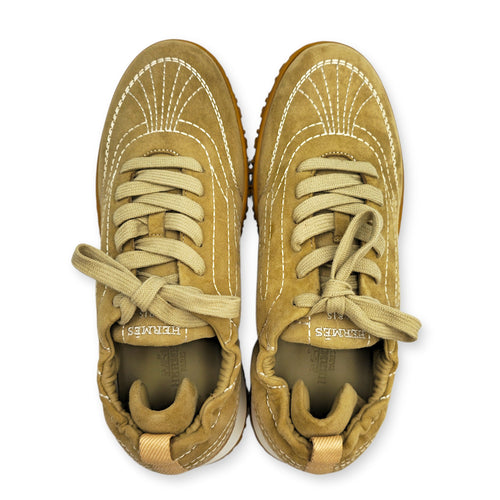 Jet 37 Beige Albatre Sneakers in Suede Leather CL2603-19969 1