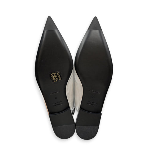 Lovely Slingback 37 Argente Flats in Chevre Leather Palladium hardware CL2603-19971 3