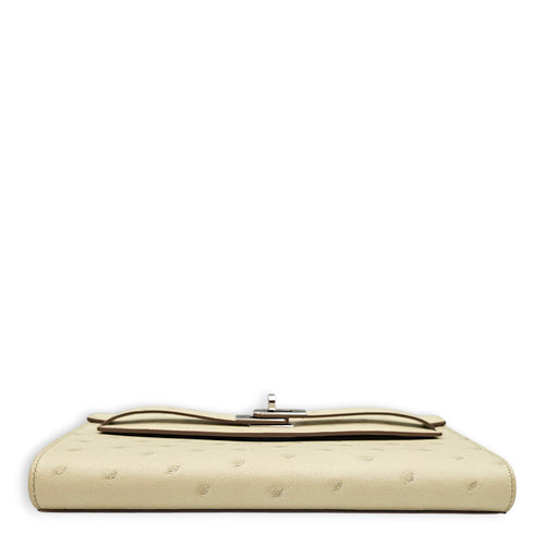 Kelly To Go Beton Wallet in Ostrich Palladium hardware CL2603-19980 5