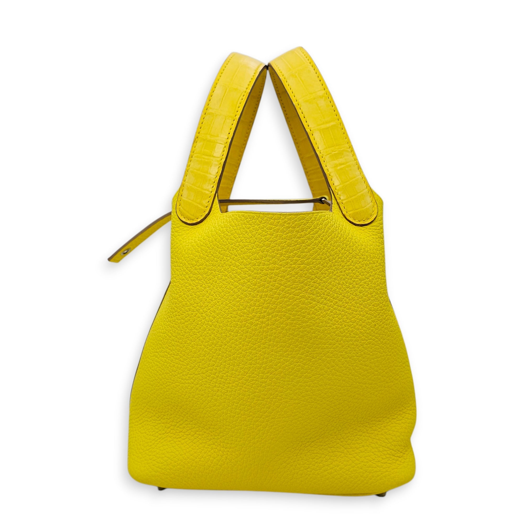 Picotin Touch 18 Lime/Mimosa in Matte Alligator/Clemence Palladium hardware CL2603-19981 7