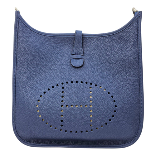 Evelyne III PM Blue Tie in Clemence Palladium hardware CL2603-19982 1