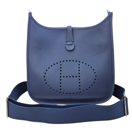 Evelyne III PM Blue Tie in Clemence Palladium hardware CL2603-19982 12
