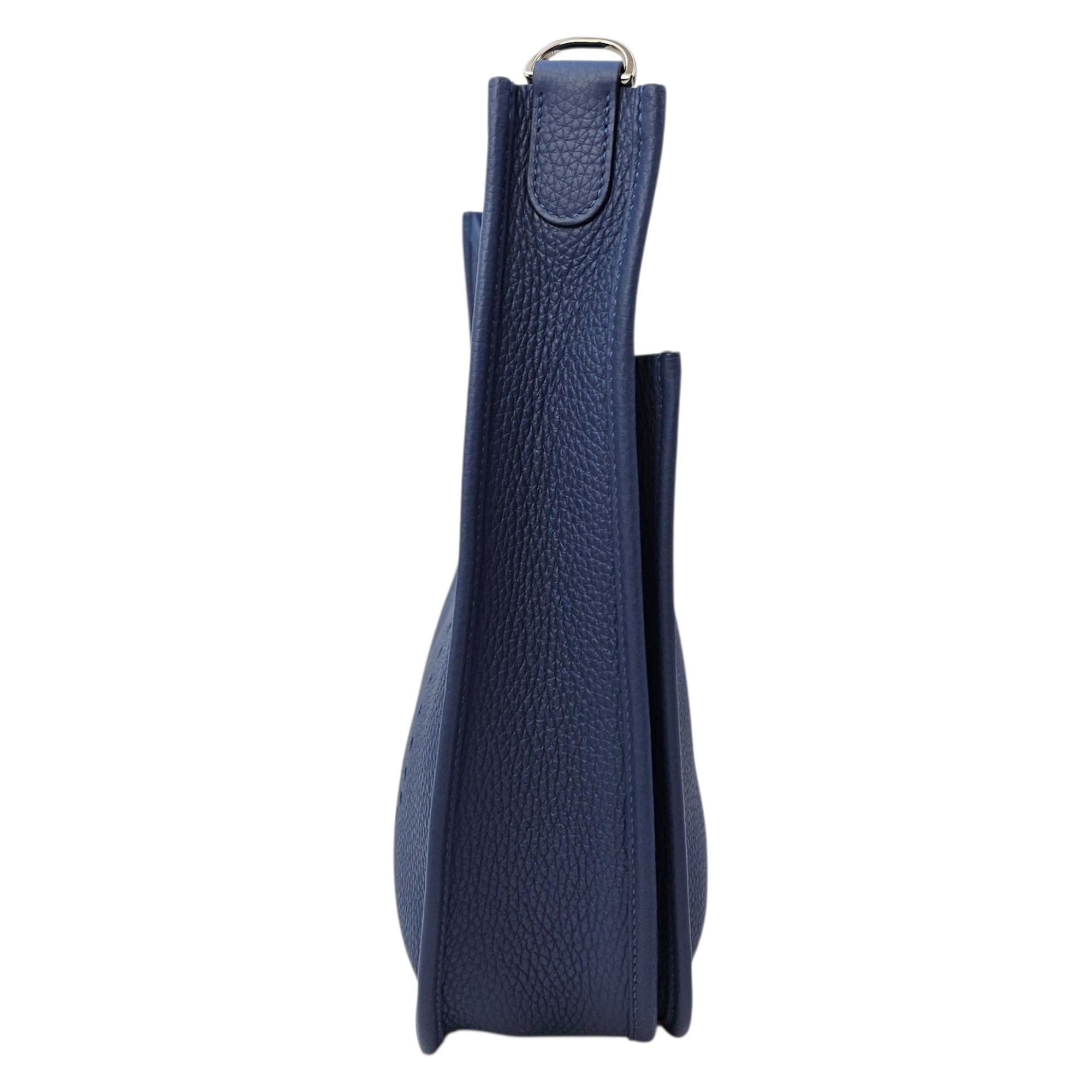 Evelyne III PM Blue Tie in Clemence Palladium hardware CL2603-19982 3