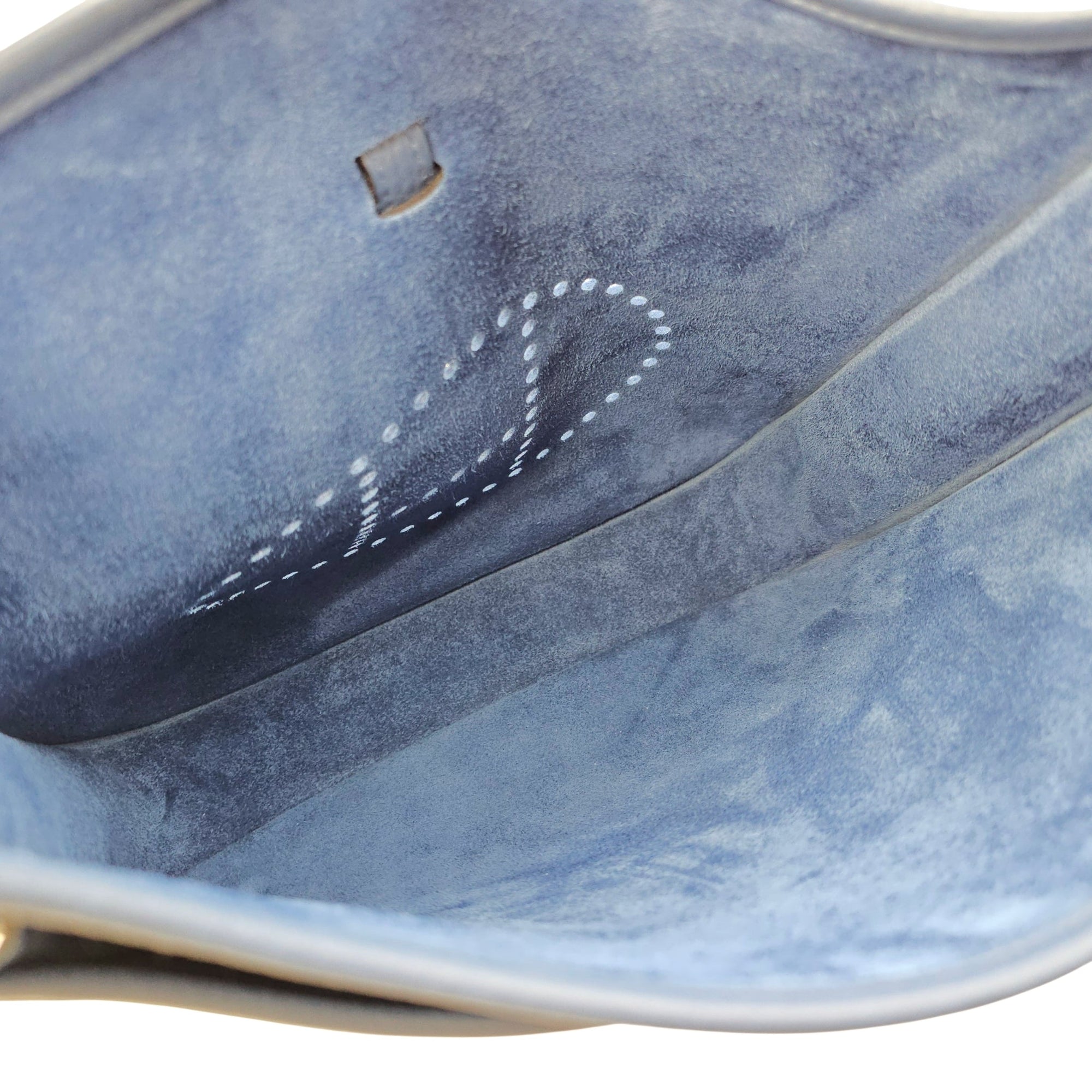 Evelyne III PM Blue Tie in Clemence Palladium hardware CL2603-19982 6