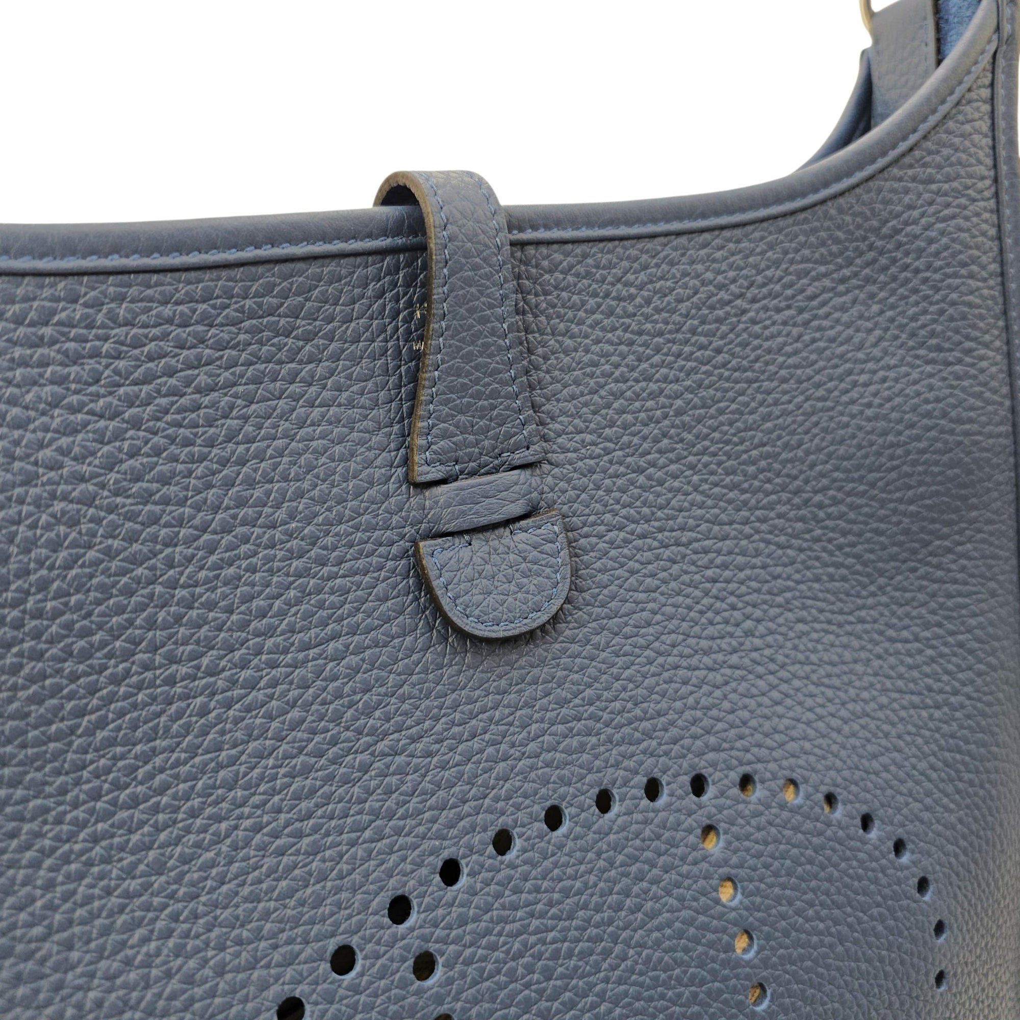Evelyne III PM Blue Tie in Clemence Palladium hardware CL2603-19982 7