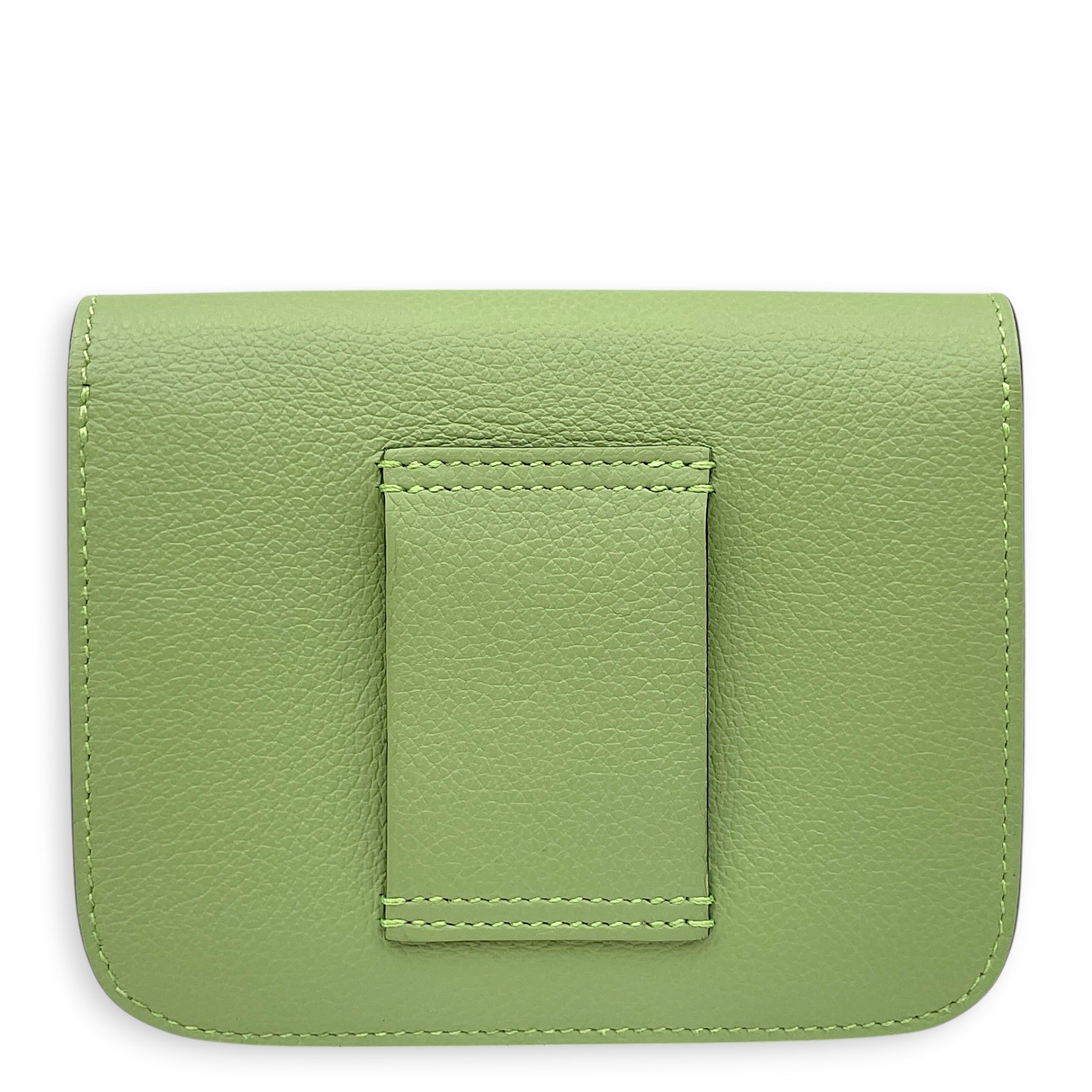 Constance Slim Vert Criquet Wallet in Evercolor Gold hardware CL2603-19991 2