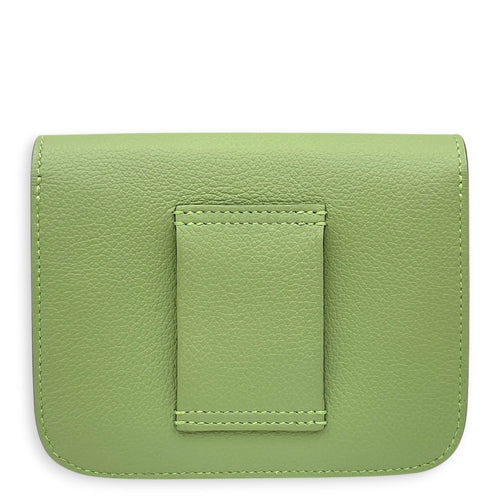 Constance Slim Vert Criquet Wallet in Evercolor Gold hardware CL2603-19991 2