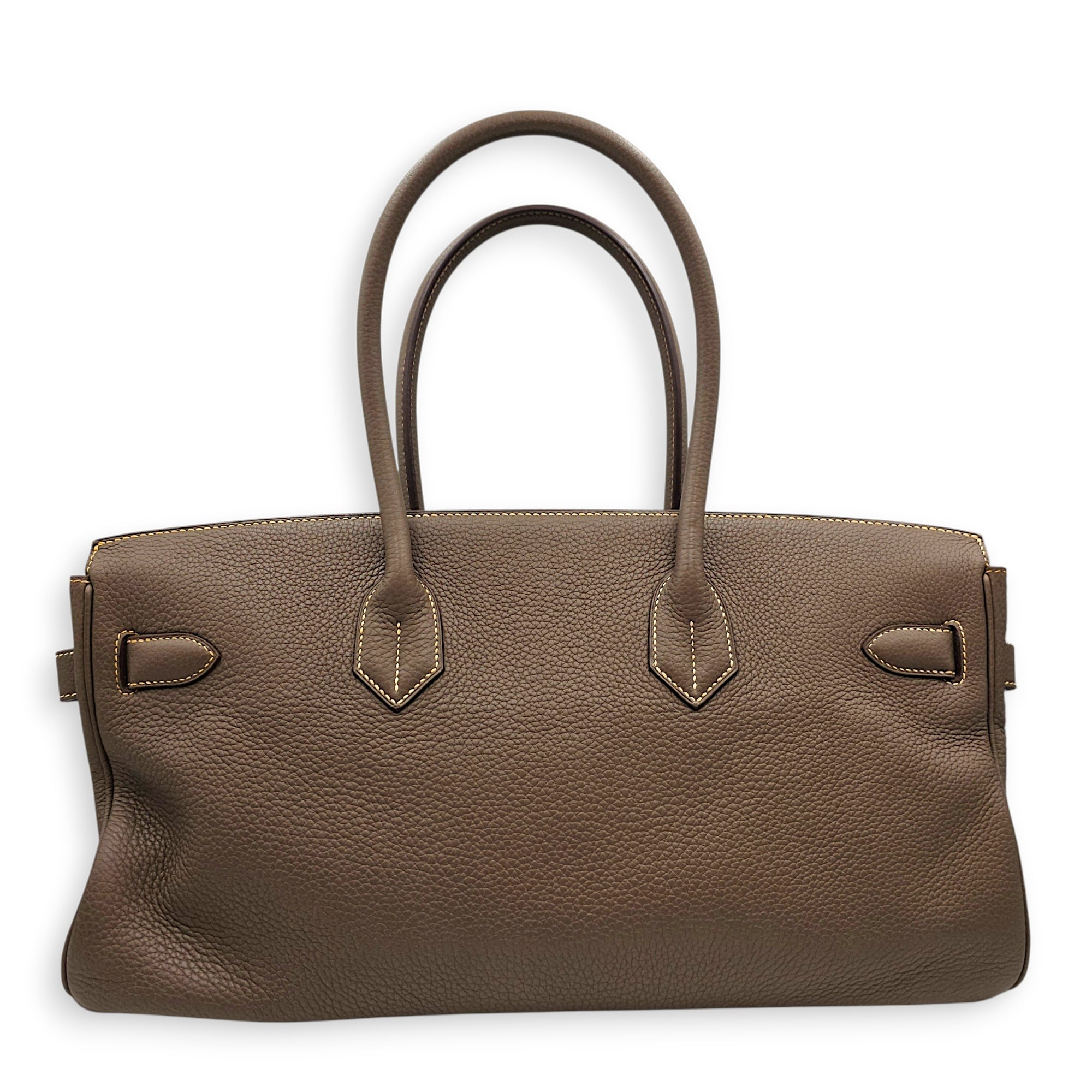 Shoulder Birkin 42 Etoupe in Clemence Palladium hardware CL2603-20002 2