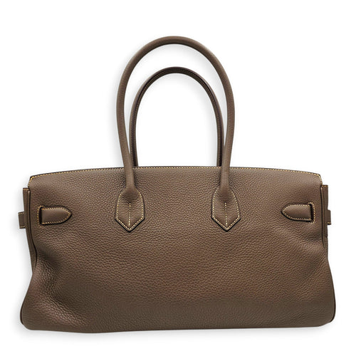 Shoulder Birkin 42 Etoupe in Clemence Palladium hardware CL2603-20002 2