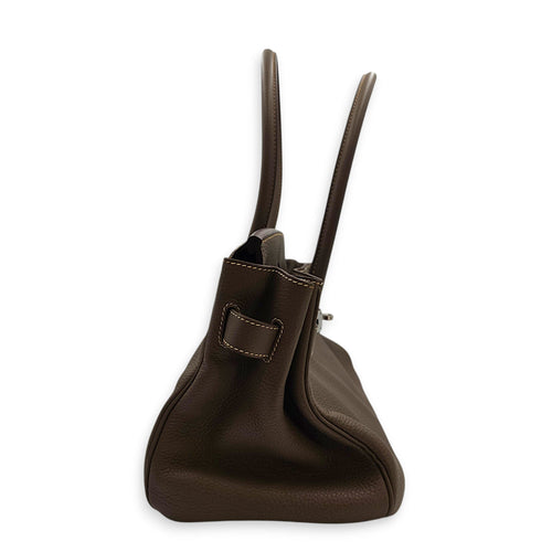 Shoulder Birkin 42 Etoupe in Clemence Palladium hardware CL2603-20002 3