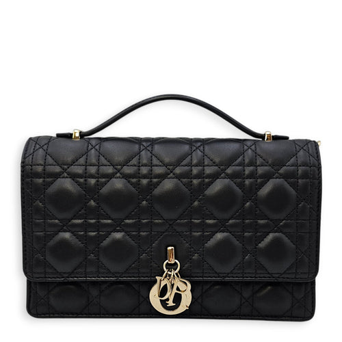 Top Handle Bag Mini Black in Lambskin Gold hardware CL2603-20005 1