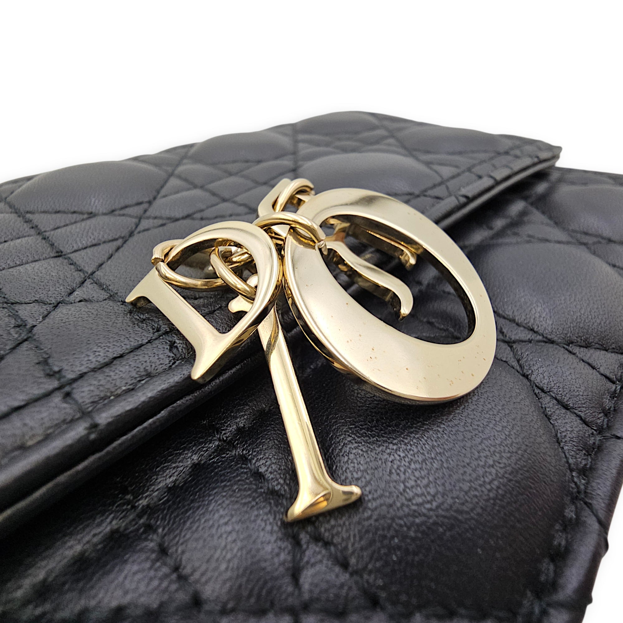 Top Handle Bag Mini Black in Lambskin Gold hardware CL2603-20005 13