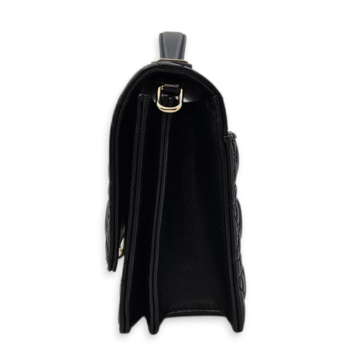 Top Handle Bag Mini Black in Lambskin Gold hardware CL2603-20005 3