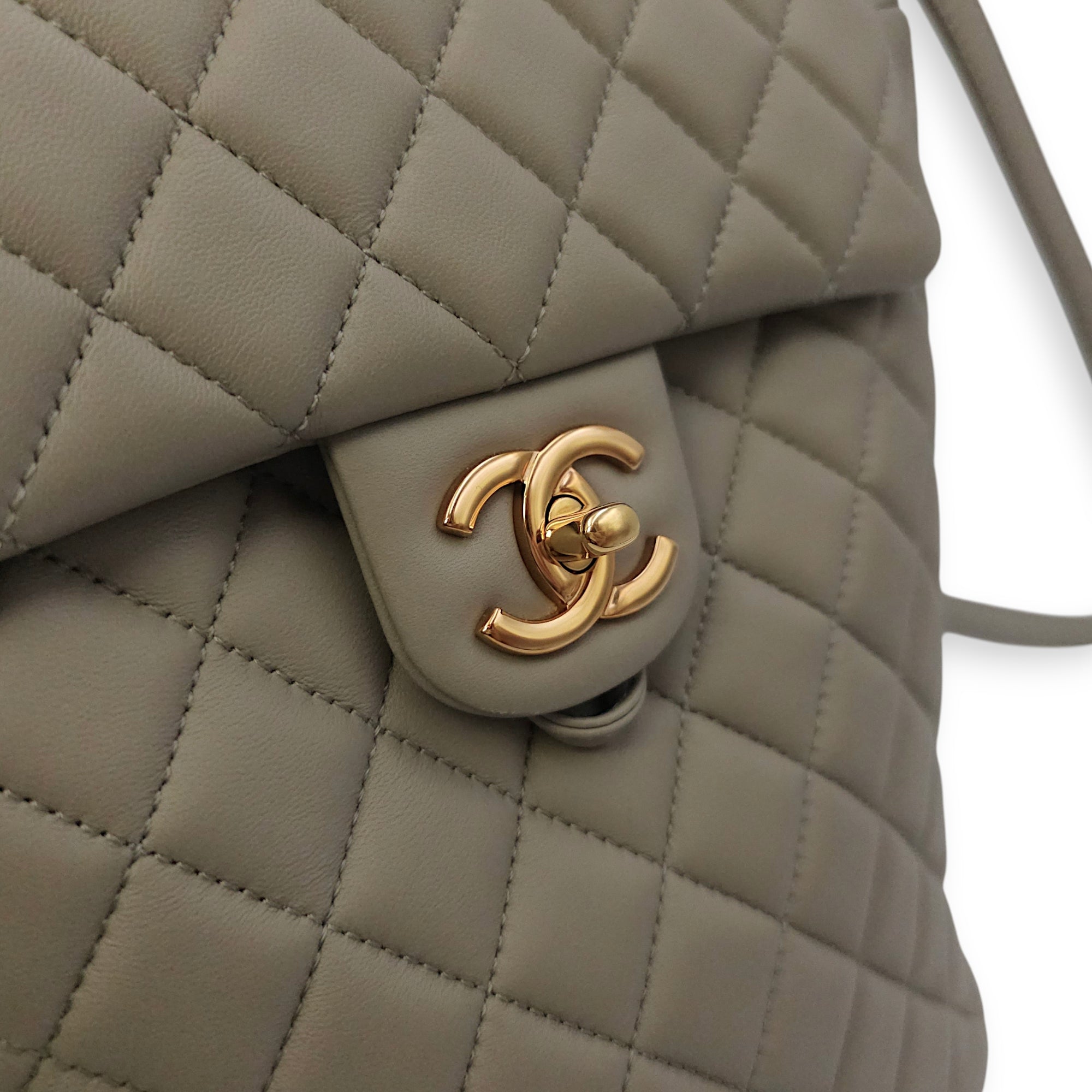 Urban Spirit Grey Backpack in Lambskin Gold hardware CL2603-20012 10