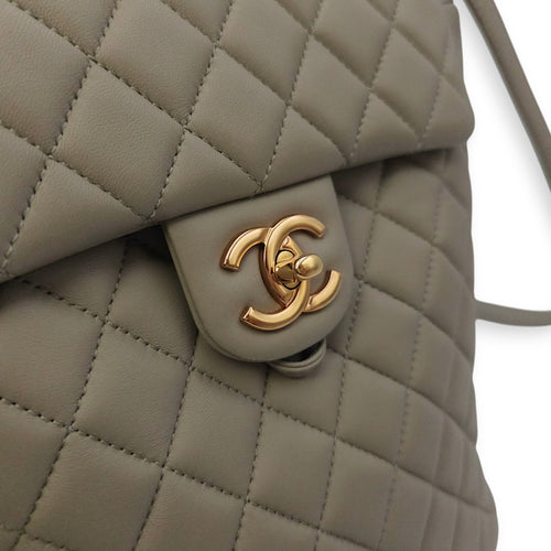 Urban Spirit Grey Backpack in Lambskin Gold hardware CL2603-20012 10