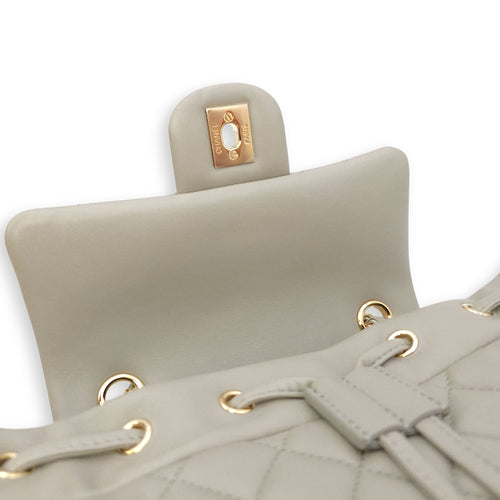 Urban Spirit Grey Backpack in Lambskin Gold hardware CL2603-20012 12