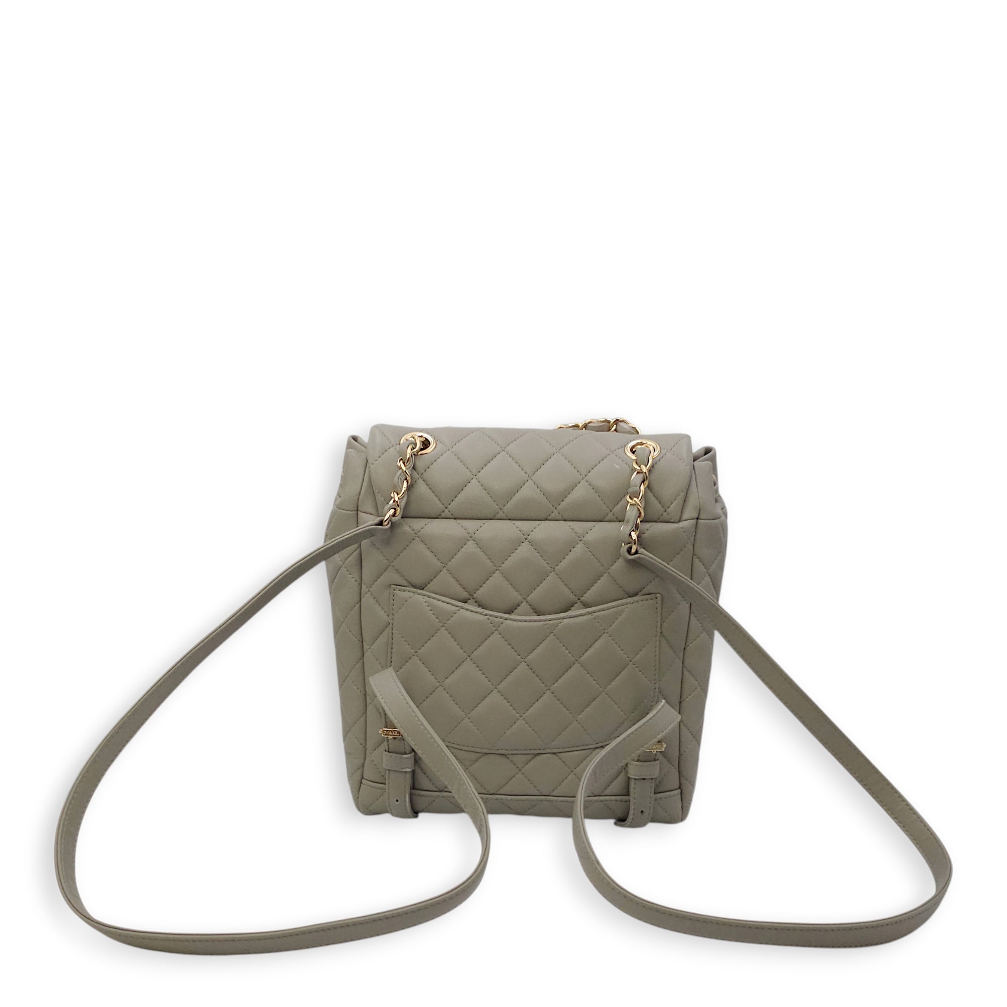Urban Spirit Grey Backpack in Lambskin Gold hardware CL2603-20012 2