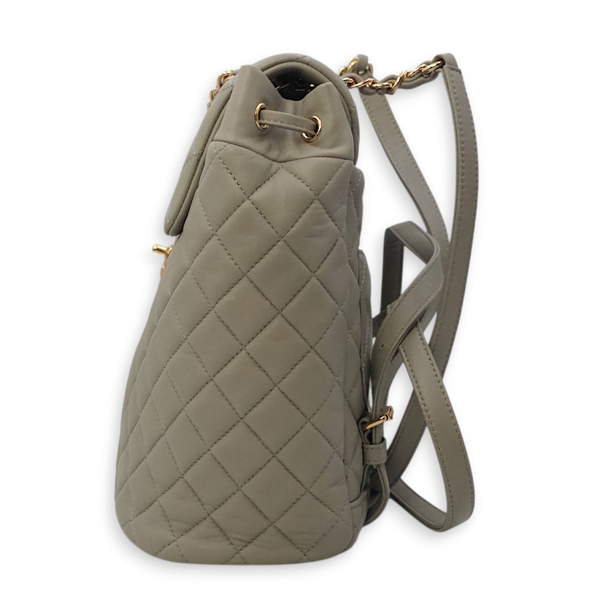 Urban Spirit Grey Backpack in Lambskin Gold hardware CL2603-20012 4