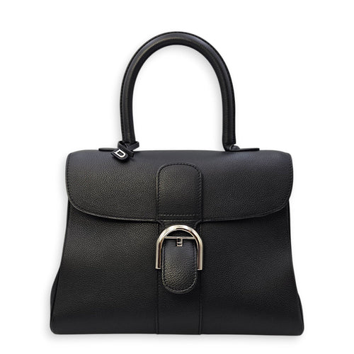 Brilliant Sellier MM Black Top Handle Bag in Calfskin Silver hardware CL2603-20013 1