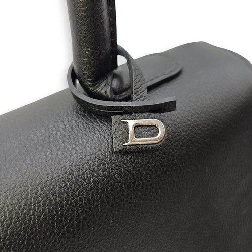 Brilliant Sellier MM Black Top Handle Bag in Calfskin Silver hardware CL2603-20013 7